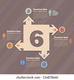 Infographics Template Numbers Style