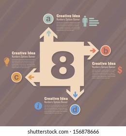Infographics Template Numbers Style