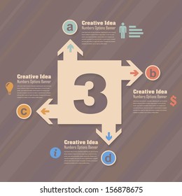 Infographics Template Numbers Style