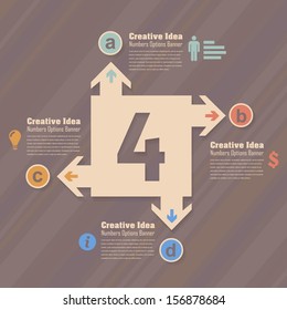 Infographics Template Numbers Style