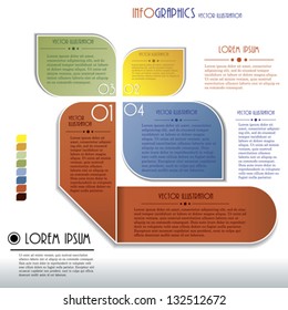 Infographics template with numbers. Vector illustration