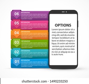 Infographics template for presentations or information booklet. Vector illustration.