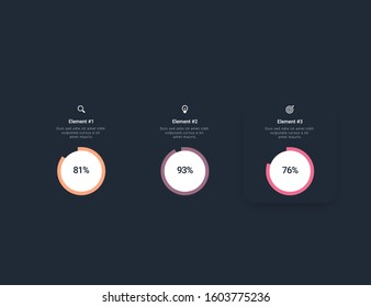 Infographics template, pricing list with 3 options. Infographic element vector with three number options, steps, timeline, price list. Illustration, EPS10