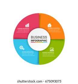 Vector Circle Arrows Infographic Template Cycle Stock Vector (Royalty ...