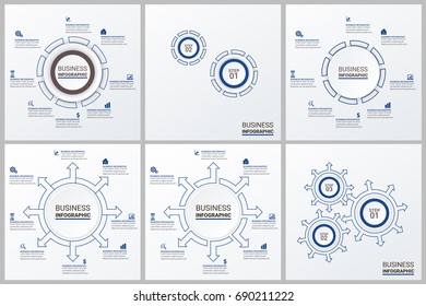 Conjunto de plantillas de infografías 