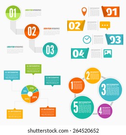 Infographics template set with place for your text and graphics