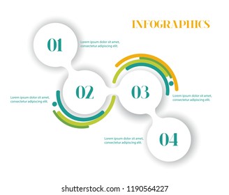 Infographics template steps chronology vector. Modern simple graphic design illustration.