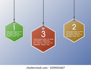 Infographics template with three option Vector for presentation,business,illustration.