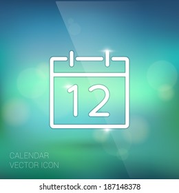 Infographics template for topic of calendar on green background. Icon illustration for presentation, web site or print. 