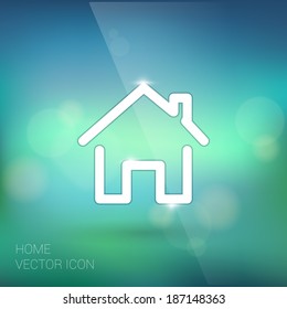 Infographics template for topic of home on green background. Icon illustration for presentation, web site or print. 