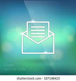 Infographics template for topic of mail, messages, news, communication. Icon illustration for presentation, web site or print. 