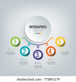 Infographics template. Vector infographics color design.