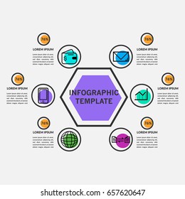 infographics template,  Vector illustration for workflow layout, diagram, business step options, banner, web design.