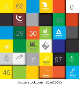 infographics  Template vector / infographic islamic mission to ramadan and how to with  banner