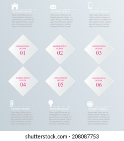 Infographics template for webdesign or business with 3d elements. Vector illustration.