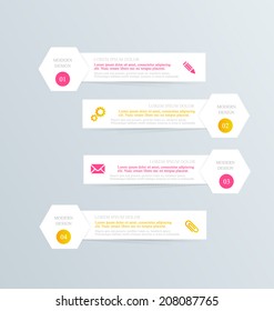 Infographics template for webdesign or business with 3d elements. Vector illustration.