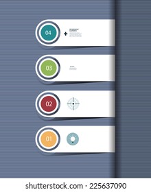 Infographics template,can be used for infographics,numbered banners, horizontal cut out lines ,graphic or website layout vector,