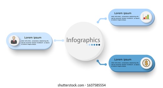 Infographics. Three options. Vector abstract illustration.
