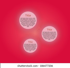 infographics - three star options and sample text