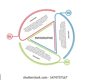 Infographics. Three steps to success. Template for design and execution of the project, strategy, business planning and Finance. 
