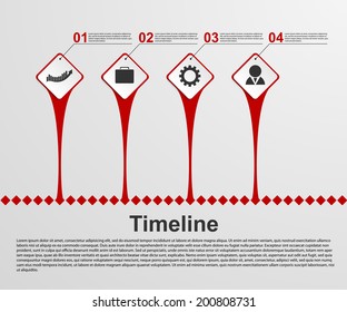 Infographics timeline concept.