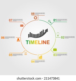 Infographics timeline concept.