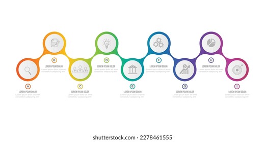 Infographics timeline design template with 3D paper label, integrated circles background. Blank space for content, business, infographic, diagram, flowchart, diagram, time line or steps process