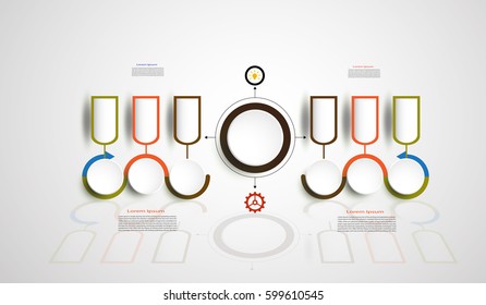 Infographics timeline design template for business concept and icons,Can be used for workflow, layout, diagram, Infographic,step,options,web,design,Business concept, presentations,Vector illustration.