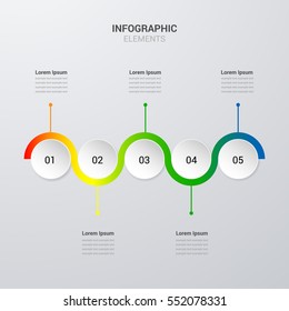 infographics timeline five options