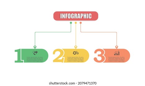 Infographics timeline square design presentation three element. Infographic planning template time line with 3 steps or options. Can be used for workflow layout, diagram, graph, report, web design.