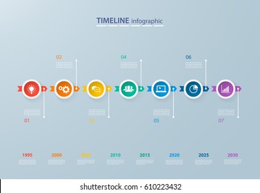 Eight Futuristic Circular Elements Placed Horizontally Stock Vector ...