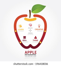 infographics vector apple brain design diagram line style timeline template