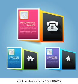 Infographics Vector Background Number Options Banner & Card