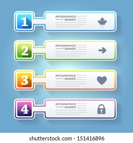 Infographics Vector Background Number Options Banner & Card