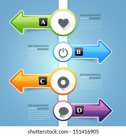 Infographics Vector Background Number Options Banner & Card