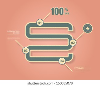 Infographics Vector Background Number Options Banner & Card