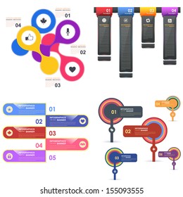Infographics Vector Background Number Options Banner & Card 