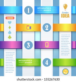 Infographics Vector Background Number Options Banner & Card