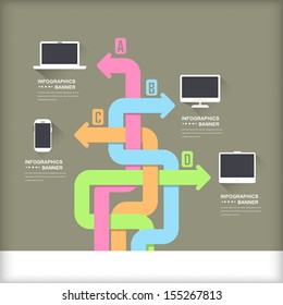 Infographics Vector Background Number Options Banner & Card 