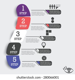Infographics Vector Background Number Options Banner Card