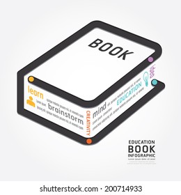 infographics vector book design diagram line style timeline template