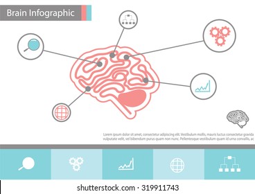 infographics vector brain design
