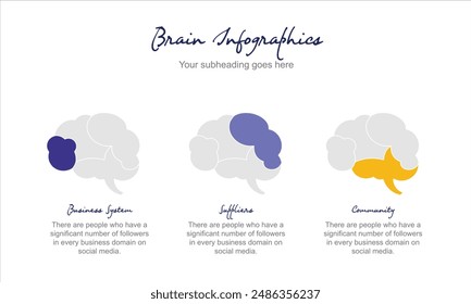 infographics vector brain logo design