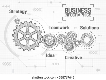 Infographics vector business design