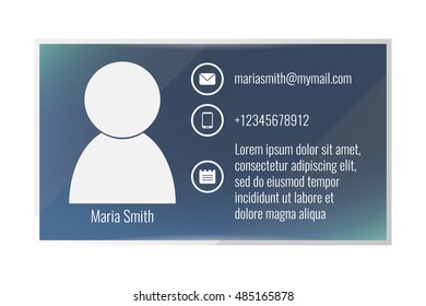 Infographics vector, contact information card