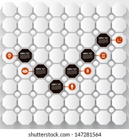Infographics vector design abstract layout for step data or listing information
