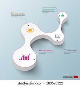 Infographics vector design template