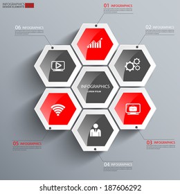 Infographics vector design template