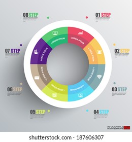 Infographics vector design template