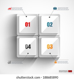 Infographics vector design template